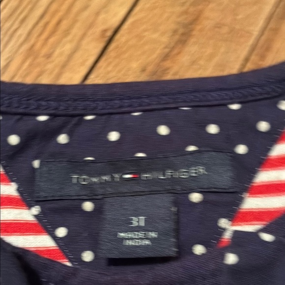 Tommy Hilfiger Striped Coral and Navy Dress Set - Picture 2 of 9